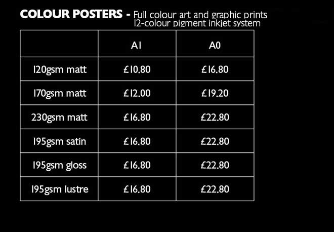 colour poster prices 2